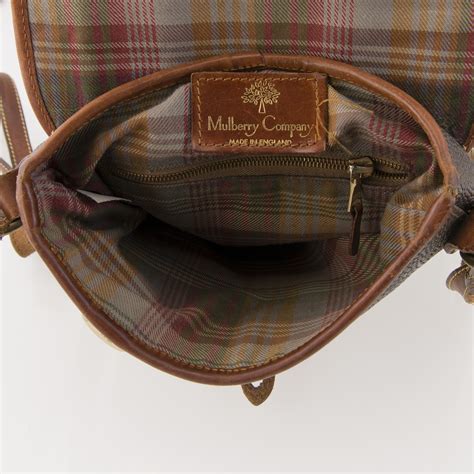 flannel shoulder bag mulberry